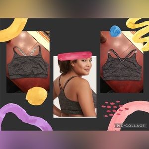 TORRID ACTIVE LOW IMPACT PERFORMANCE CORE RACERBACK SPORTS BRA BLACK & GREY 2